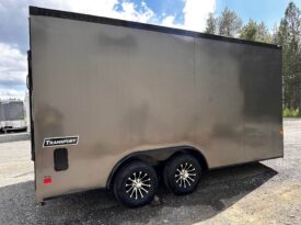 2024 Haulmark Transport 8.5×16 Charcoal/Phantom Enclosed Trailer