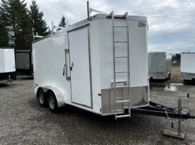 2025 Haulmark 7×14 V-nose Rear Ramp Door Enclosed Insulated Contractor Trailer