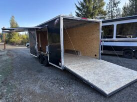 2026 Alcom 8.5×20 Car Trailer | Aluminum | Gullwing Door | 5.2k Axles