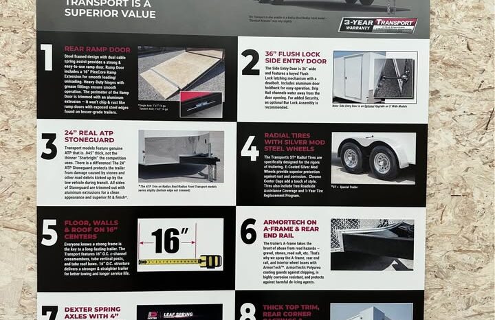 
								2025 Haulmark 8.5×20 ATV SXS Car Trailer | 80″ Tall | 12” OC Roof | E tracks full									