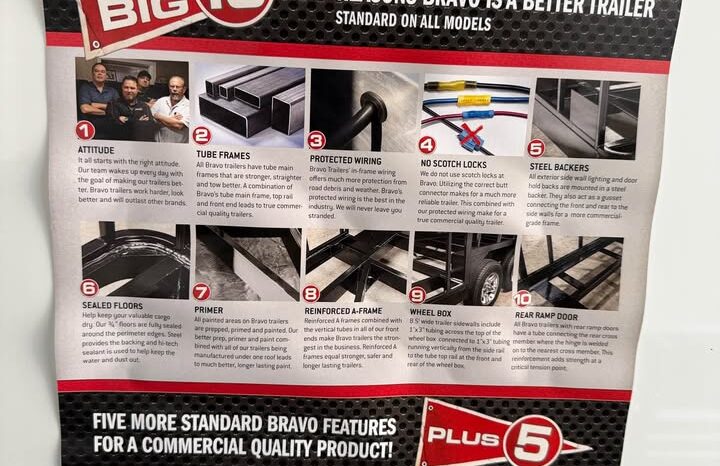 2026 Bravo Scout Performance 8.5×20 Race Trailer | Extra Tall | Finished Interior | Spread Torsion Axle full