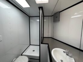 2026 Diamond Cargo 8.5×28 Car Trailer | Full Bath | Cabinets | AC | Awning | 50amp