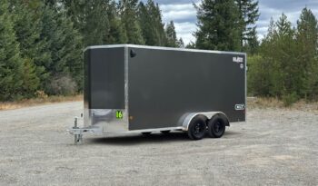 2026 ALCOM Blaze XLT 7x16 V-Nose All Aluminum Enclosed Cargo Contractor Trailer – Extra Tall 7’ Interior, Barn Doors