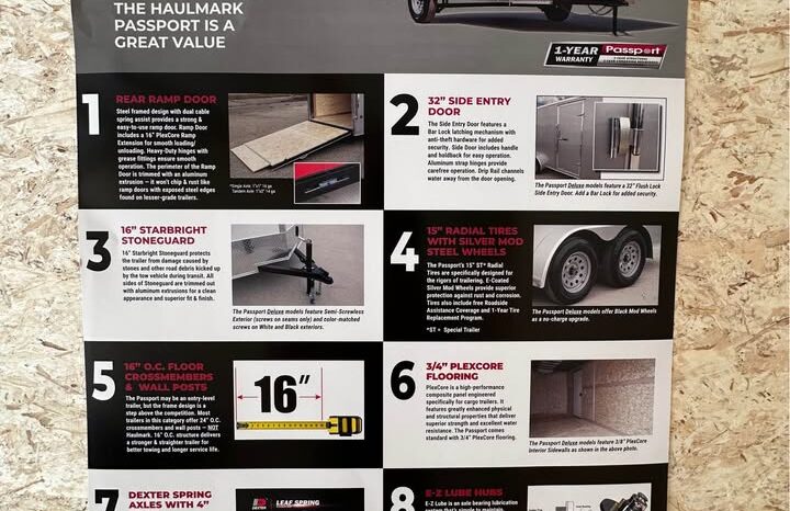 
								2026 Haulmark Passport 8.5×16 Cargo Trailer w/7′ Interior Height full									
