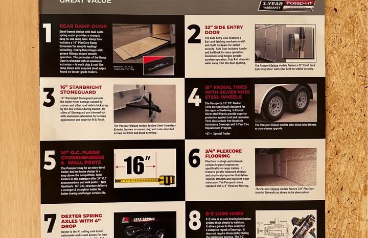 
								2026 Haulmark DLX 8.5×20 Enclosed Cargo Trailer 90″H full									