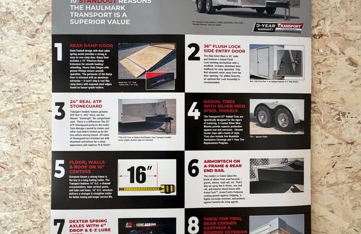 
								2026 Haulmark 8.5×24 Cargo/Car Hauler | Dual Color | Extra Tall 7’6” | Torsion Axles | Spoiler full									