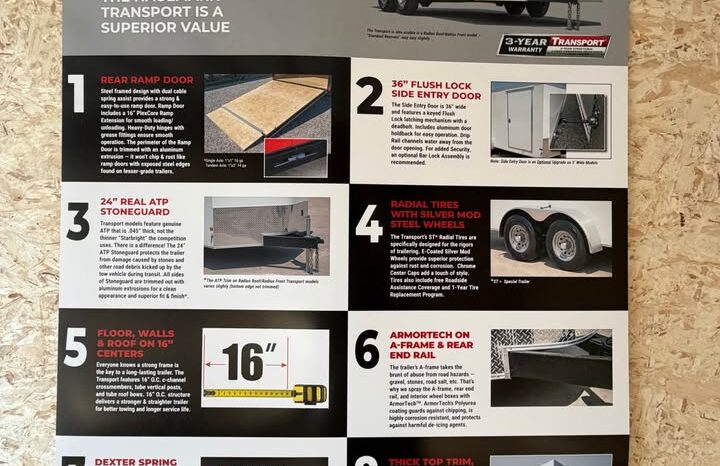 
								2026 Haulmark 8.5×16 SXS Trailer | 7’6″ Tall | Ext Tongue | Beavertail full									