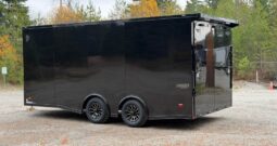 2026 Bravo Scout 8.5×18 Enclosed Trailer | Spread Axle| Beavertail | .08 Black Hardbody Exterior