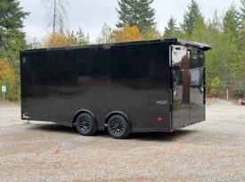2026 Bravo Scout 8.5×18 Enclosed Trailer | Spread Axle| Beavertail | .08 Black Hardbody Exterior