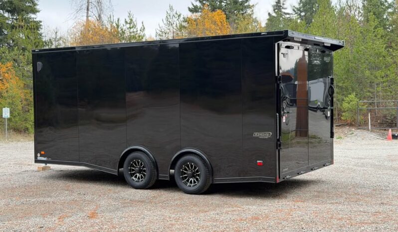 2026 Bravo Scout 8.5×18 Enclosed Trailer | Spread Axle| Beavertail | .08 Black Hardbody Exterior