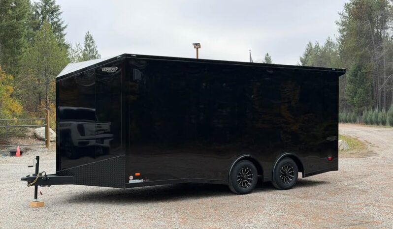 2026 Bravo Scout 8.5×18 Enclosed Trailer | Spread Axle| Beavertail | .08 Black Hardbody Exterior