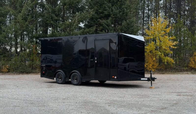 2026 Bravo Scout 8.5×18 Enclosed Trailer | Spread Axle| Beavertail | .08 Black Hardbody Exterior