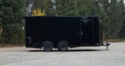 2026 Bravo Scout 8.5×18 Enclosed Trailer | Spread Axle| Beavertail | .08 Black Hardbody Exterior