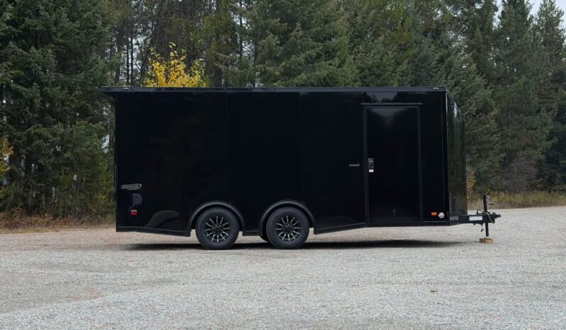 2026 Bravo Scout 8.5×18 Enclosed Trailer | Spread Axle| Beavertail | .08 Black Hardbody Exterior