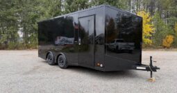 2026 Bravo Scout 8.5×18 Enclosed Trailer | Spread Axle| Beavertail | .08 Black Hardbody Exterior