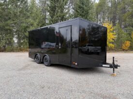2026 Bravo Scout 8.5×18 Enclosed Trailer | Spread Axle| Beavertail | .08 Black Hardbody Exterior