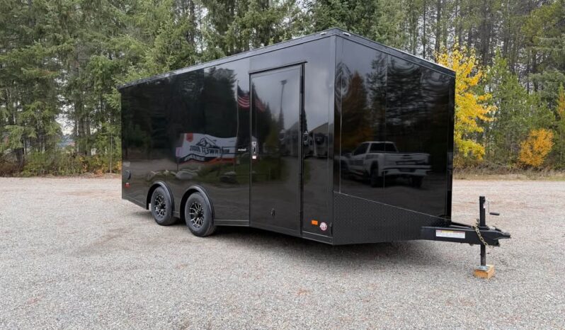 2026 Bravo Scout 8.5×18 Enclosed Trailer | Spread Axle| Beavertail | .08 Black Hardbody Exterior