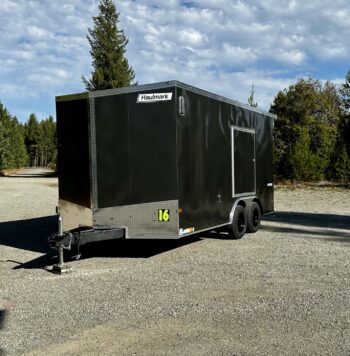 2026 Haulmark Transport 8.5x16 + V-Nose Enclosed Cargo/UTV Trailer for Sale – Extra Tall 7’6”