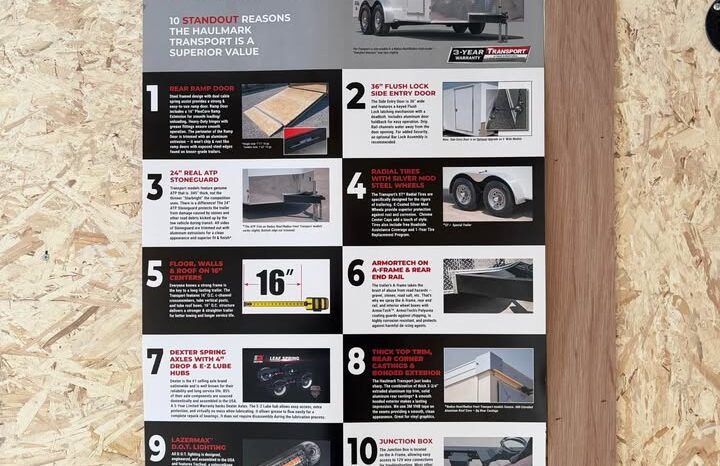 
								2026 Haulmark 8.5×26 Enclosed Car Trailer | 6K Torflex Axles | 90″ Interior Height | E-Tracks full									