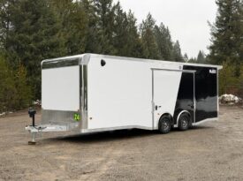 2026 Alcom Blaze 8.5×24 | Race Car Trailer | Finished Interior | All Aluminum | Gullwing Door