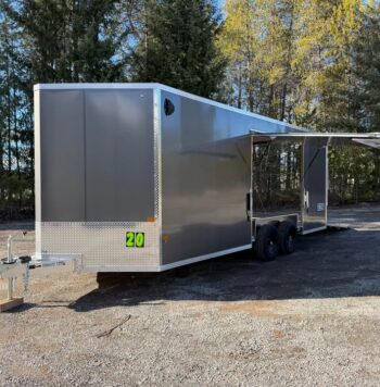 2026 Alcom Blaze 8.5x20 Car Trailer | Aluminum | Gullwing Door | 5.2k Axles