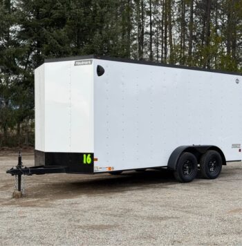 For sale at Northwest Rides 2026 Haulmark Passport 7x16 Contractor Trailer | 7' Interior | Ramp Door | Spare Tire | 12in Fold-down Stabilizer Jack