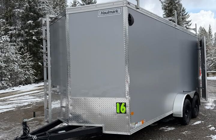 2026 Haulmark 7×16 Contractor Trailer | 7′ Tall | Walkable Roof | Barn Door | 12in OC