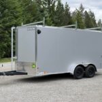For sale 2026 Haulmark 7x16 Contractor Trailer | 7' Tall | Walkable Roof | Barn Door | 12in OC