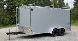 2026 Haulmark 7×16 Contractor Trailer | 7′ Tall | Walkable Roof | Barn Door | 12in OC