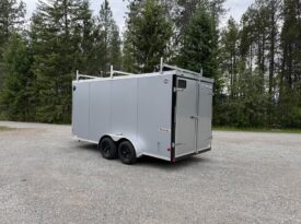 2026 Haulmark 7×16 Contractor Trailer | 7′ Tall | Walkable Roof | Barn Door | 12in OC