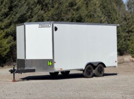 2026 Haulmark 8.5×16 ATV Trailer | 7′ Tall | 24″ Beavertail | Lifted 3.5k Torflex Axles