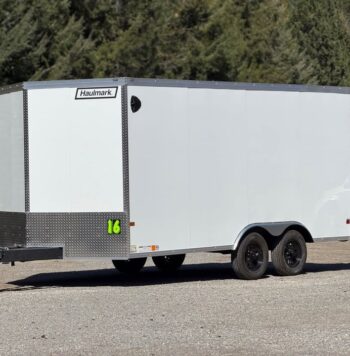 2026 Haulmark 8.5x16 ATV Trailer | 7' Tall | 24" Beavertail | Lifted 3.5k Torflex Axles