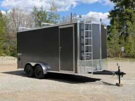 2026 Haulmark 7×16 Contractor Trailer | Barn Doors | 30 Amp | Ladder Racks