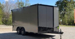 2026 Haulmark 8.5×16 UTV Trailer | DS Man Door | 90″ H | E-Tracks | 2k Rear Stab Jacks