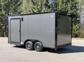 2026 Haulmark 8.5×16 UTV Trailer | DS Man Door | 90″ H | E-Tracks | 2k Rear Stab Jacks