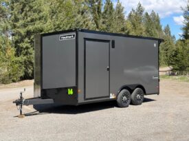 2026 Haulmark 8.5×16 UTV Trailer | DS Man Door | 90″ H | E-Tracks | 2k Rear Stab Jacks