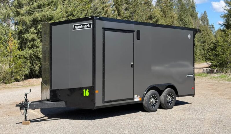 2026 Haulmark 8.5×16 UTV Trailer | DS Man Door | 90″ H | E-Tracks | 2k Rear Stab Jacks