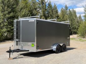 2026 Haulmark 7×16 Contractor Trailer | Barn Doors | 30 Amp | Ladder Racks