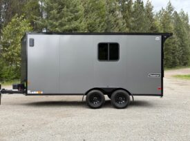 2026 Haulmark 7×16 Hybrid ATV Trailer | Fully Insulated | 3.5k Lifted Torsion Axles | Awning | RV Windows