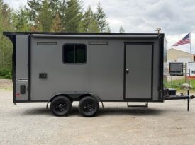 2026 Haulmark 7×16 Hybrid ATV Trailer | Fully Insulated | 3.5k Lifted Torsion Axles | Awning | RV Windows
