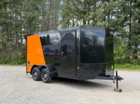 2026 Haulmark 7×14 Motorcycle Trailer | 3.5k Torsion Axles | Phantom Trim | Polycore Exterior