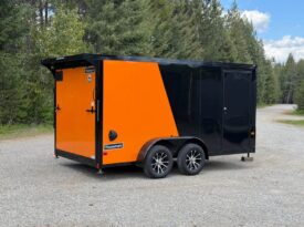 2026 Haulmark 7×14 Motorcycle Trailer | 3.5k Torsion Axles | Phantom Trim | Polycore Exterior