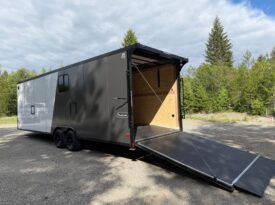 2026 Haulmark 8.5×28 Snowmobile Trailer | Lifted 5.2k Torflex Axles | Polybead Flooring | RV Window