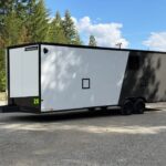 2026 Haulmark 8.5x28 Snowmobile Trailer | Lifted 5.2k Torflex Axles | Polybead Flooring | RV Window