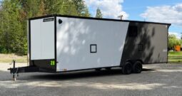 2026 Haulmark 8.5×28 Snowmobile Trailer | Lifted 5.2k Torflex Axles | Polybead Flooring | RV Window