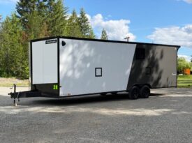 2026 Haulmark 8.5×28 Snowmobile Trailer | Lifted 5.2k Torflex Axles | Polybead Flooring | RV Window
