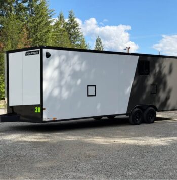 2026 Haulmark 8.5x28 Snowmobile Trailer | Lifted 5.2k Torflex Axles | Polybead Flooring | RV Window