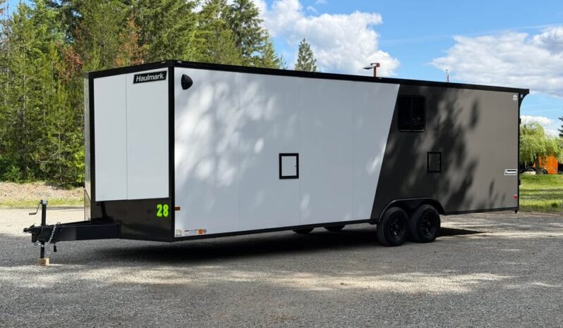 2026 Haulmark 8.5×28 Snowmobile Trailer | Lifted 5.2k Torflex Axles | Polybead Flooring | RV Window