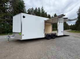2026 Alcom NXT 8.5×20 Car Trailer | All Aluminum | Premium escape door | .08 Polycore Panels