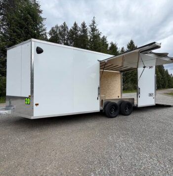 2026 Alcom NXT 8.5x20 Car Trailer | All Aluminum | Premium escape door | .08 Polycore Panels